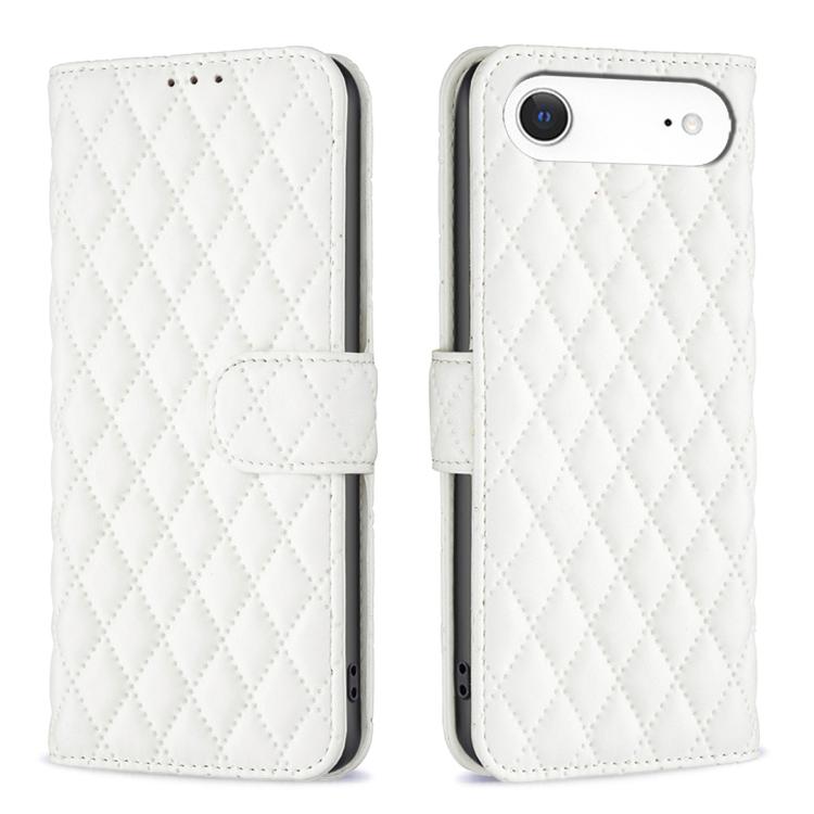 Handyhülle aus Rindsleder mit Diamantgitter und Klappfunktion, für iPhone 17 Pro Max, für iPhone 17 Pro, für iPhone 17, für iPhone Air, für iPhone 16 Pro Max, für iPhone 16 Pro, für iPhone 16 Plus, für iPhone 16