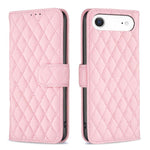 Handyhülle aus Rindsleder mit Diamantgitter und Klappfunktion, für iPhone 17 Pro Max, für iPhone 17 Pro, für iPhone 17, für iPhone Air, für iPhone 16 Pro Max, für iPhone 16 Pro, für iPhone 16 Plus, für iPhone 16