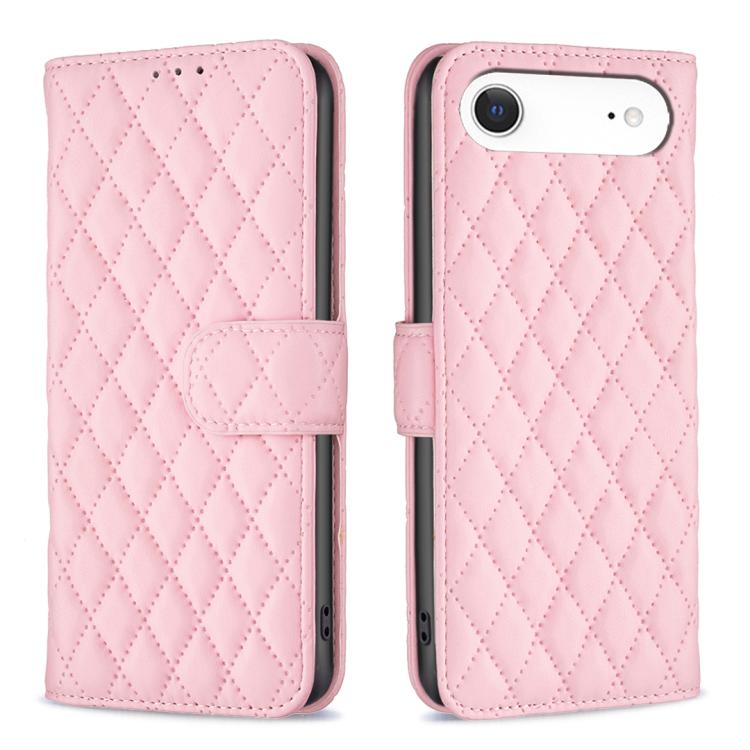 Handyhülle aus Rindsleder mit Diamantgitter und Klappfunktion, für iPhone 17 Pro Max, für iPhone 17 Pro, für iPhone 17, für iPhone Air, für iPhone 16 Pro Max, für iPhone 16 Pro, für iPhone 16 Plus, für iPhone 16