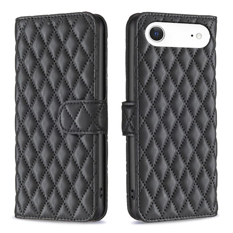 Handyhülle aus Rindsleder mit Diamantgitter und Klappfunktion, für iPhone 17 Pro Max, für iPhone 17 Pro, für iPhone 17, für iPhone Air, für iPhone 16 Pro Max, für iPhone 16 Pro, für iPhone 16 Plus, für iPhone 16