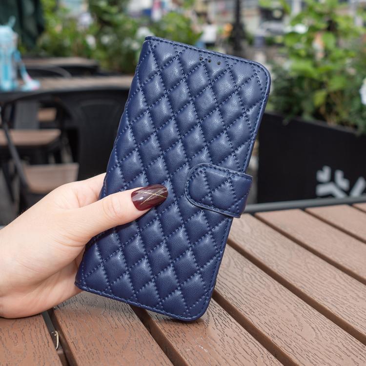 Handyhülle aus Rindsleder mit Diamantgitter und Klappfunktion, für iPhone 17 Pro Max, für iPhone 17 Pro, für iPhone 17, für iPhone Air, für iPhone 16 Pro Max, für iPhone 16 Pro, für iPhone 16 Plus, für iPhone 16