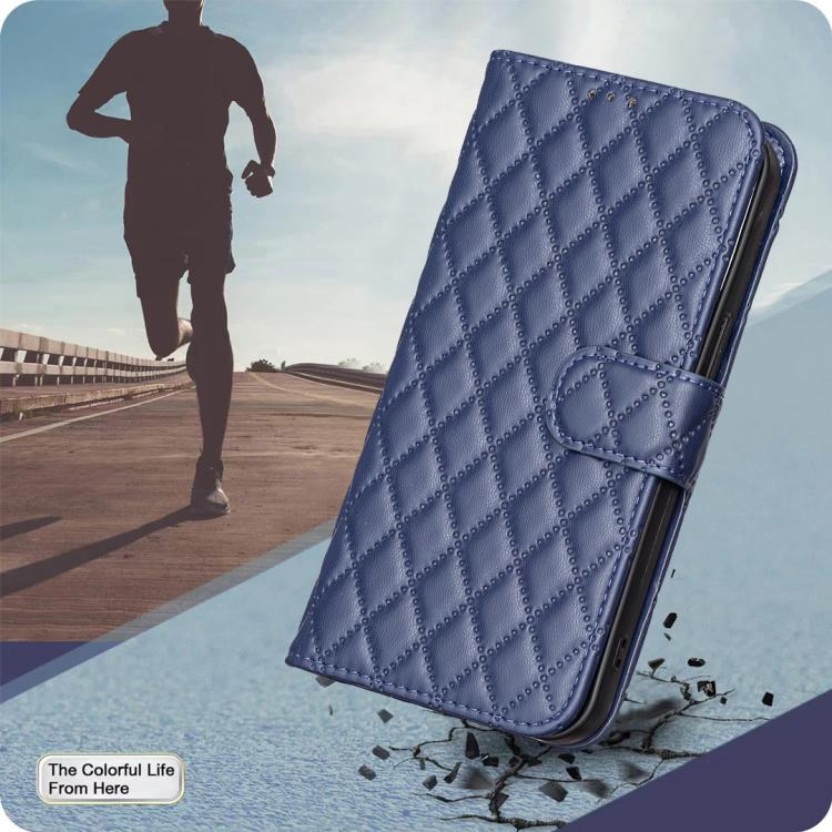 Handyhülle aus Rindsleder mit Diamantgitter und Klappfunktion, für iPhone 17 Pro Max, für iPhone 17 Pro, für iPhone 17, für iPhone Air, für iPhone 16 Pro Max, für iPhone 16 Pro, für iPhone 16 Plus, für iPhone 16