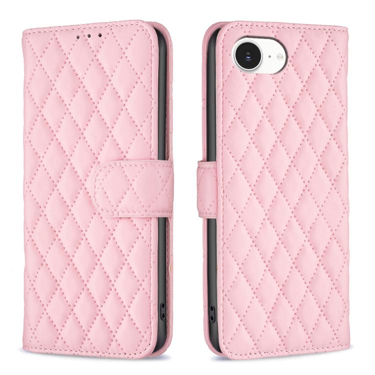 Handyhülle aus Rindsleder mit Diamantgitter und Klappfunktion, für iPhone 17 Pro Max, für iPhone 17 Pro, für iPhone 17, für iPhone Air, für iPhone 16 Pro Max, für iPhone 16 Pro, für iPhone 16 Plus, für iPhone 16