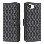 Handyhülle aus Rindsleder mit Diamantgitter und Klappfunktion, für iPhone 17 Pro Max, für iPhone 17 Pro, für iPhone 17, für iPhone Air, für iPhone 16 Pro Max, für iPhone 16 Pro, für iPhone 16 Plus, für iPhone 16