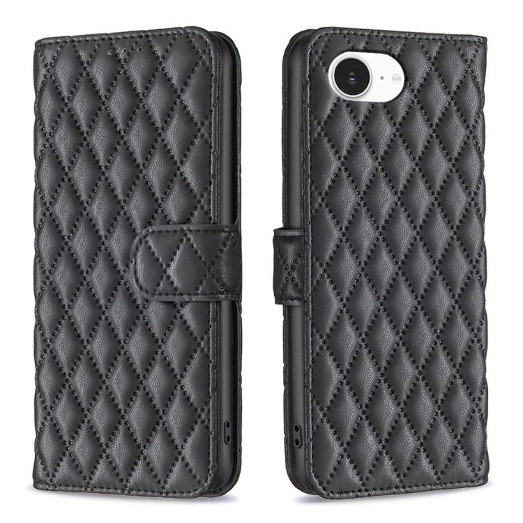 Handyhülle aus Rindsleder mit Diamantgitter und Klappfunktion, für iPhone 17 Pro Max, für iPhone 17 Pro, für iPhone 17, für iPhone Air, für iPhone 16 Pro Max, für iPhone 16 Pro, für iPhone 16 Plus, für iPhone 16