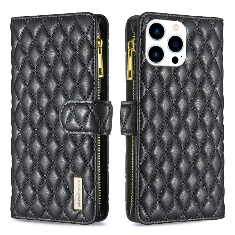 Diamantgitter Reißverschluss-Brieftaschen Leder Flip Phone Case, für iPhone 17 Pro Max, für iPhone 17 Pro, für iPhone 17, für iPhone Air, für iPhone 16 Pro Max, für iPhone 16 Pro, für iPhone 16 Plus, für iPhone 16