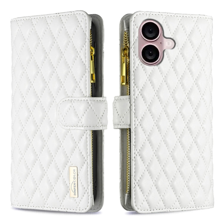 Diamantgitter Reißverschluss-Brieftaschen Leder Flip Phone Case, für iPhone 17 Pro Max, für iPhone 17 Pro, für iPhone 17, für iPhone Air, für iPhone 16 Pro Max, für iPhone 16 Pro, für iPhone 16 Plus, für iPhone 16