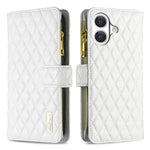 Diamantgitter Reißverschluss-Brieftaschen Leder Flip Phone Case, für iPhone 17 Pro Max, für iPhone 17 Pro, für iPhone 17, für iPhone Air, für iPhone 16 Pro Max, für iPhone 16 Pro, für iPhone 16 Plus, für iPhone 16