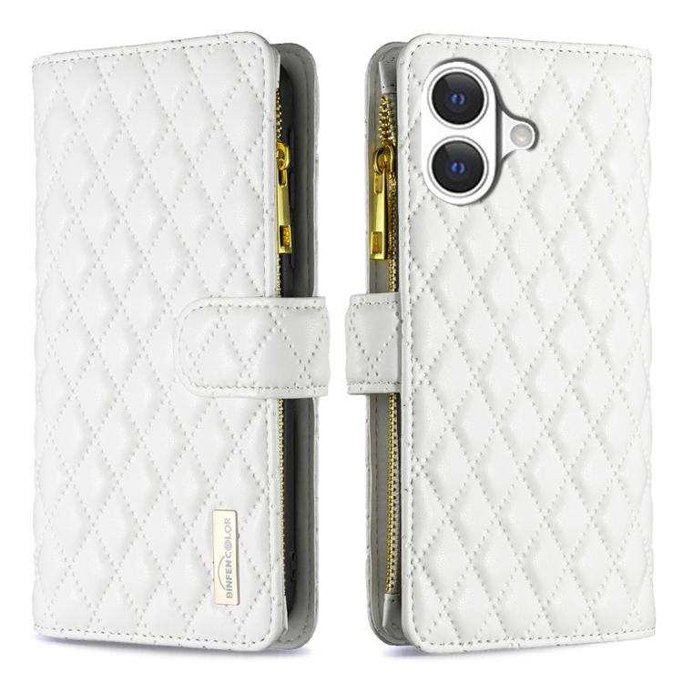 Diamantgitter Reißverschluss-Brieftaschen Leder Flip Phone Case, für iPhone 17 Pro Max, für iPhone 17 Pro, für iPhone 17, für iPhone Air, für iPhone 16 Pro Max, für iPhone 16 Pro, für iPhone 16 Plus, für iPhone 16