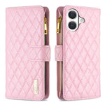 Diamantgitter Reißverschluss-Brieftaschen Leder Flip Phone Case, für iPhone 17 Pro Max, für iPhone 17 Pro, für iPhone 17, für iPhone Air, für iPhone 16 Pro Max, für iPhone 16 Pro, für iPhone 16 Plus, für iPhone 16