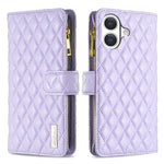 Diamantgitter Reißverschluss-Brieftaschen Leder Flip Phone Case, für iPhone 17 Pro Max, für iPhone 17 Pro, für iPhone 17, für iPhone Air, für iPhone 16 Pro Max, für iPhone 16 Pro, für iPhone 16 Plus, für iPhone 16