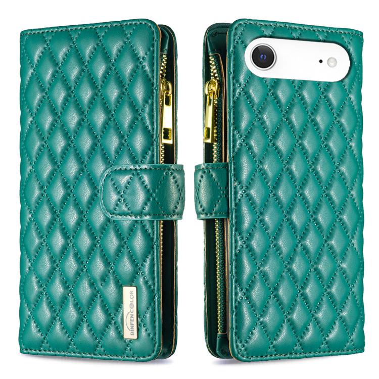 Diamantgitter Reißverschluss-Brieftaschen Leder Flip Phone Case, für iPhone 17 Pro Max, für iPhone 17 Pro, für iPhone 17, für iPhone Air, für iPhone 16 Pro Max, für iPhone 16 Pro, für iPhone 16 Plus, für iPhone 16