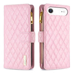 Diamantgitter Reißverschluss-Brieftaschen Leder Flip Phone Case, für iPhone 17 Pro Max, für iPhone 17 Pro, für iPhone 17, für iPhone Air, für iPhone 16 Pro Max, für iPhone 16 Pro, für iPhone 16 Plus, für iPhone 16