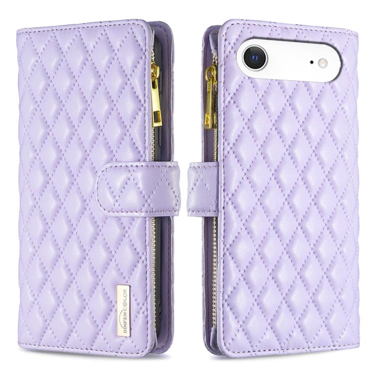Diamantgitter Reißverschluss-Brieftaschen Leder Flip Phone Case, für iPhone 17 Pro Max, für iPhone 17 Pro, für iPhone 17, für iPhone Air, für iPhone 16 Pro Max, für iPhone 16 Pro, für iPhone 16 Plus, für iPhone 16