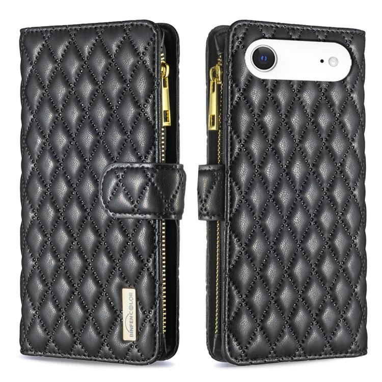 Diamantgitter Reißverschluss-Brieftaschen Leder Flip Phone Case, für iPhone 17 Pro Max, für iPhone 17 Pro, für iPhone 17, für iPhone Air, für iPhone 16 Pro Max, für iPhone 16 Pro, für iPhone 16 Plus, für iPhone 16