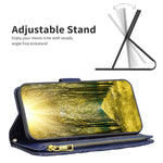 Diamantgitter Reißverschluss-Brieftaschen Leder Flip Phone Case, für iPhone 17 Pro Max, für iPhone 17 Pro, für iPhone 17, für iPhone Air, für iPhone 16 Pro Max, für iPhone 16 Pro, für iPhone 16 Plus, für iPhone 16