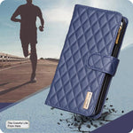 Diamantgitter Reißverschluss-Brieftaschen Leder Flip Phone Case, für iPhone 17 Pro Max, für iPhone 17 Pro, für iPhone 17, für iPhone Air, für iPhone 16 Pro Max, für iPhone 16 Pro, für iPhone 16 Plus, für iPhone 16