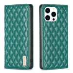 Diamantgitter Magnetische Leder Flip Handyhülle, Für iPhone 17 Pro Max, Für iPhone 17 Pro, Für iPhone 17, Für iPhone Air, Für iPhone 16 Pro Max, Für iPhone 16 Pro, Für iPhone 16 Plus, Für iPhone 16