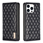 Diamantgitter Magnetische Leder Flip Handyhülle, Für iPhone 17 Pro Max, Für iPhone 17 Pro, Für iPhone 17, Für iPhone Air, Für iPhone 16 Pro Max, Für iPhone 16 Pro, Für iPhone 16 Plus, Für iPhone 16