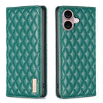 Diamantgitter Magnetische Leder Flip Handyhülle, Für iPhone 17 Pro Max, Für iPhone 17 Pro, Für iPhone 17, Für iPhone Air, Für iPhone 16 Pro Max, Für iPhone 16 Pro, Für iPhone 16 Plus, Für iPhone 16