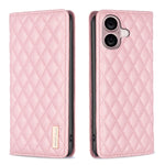 Diamantgitter Magnetische Leder Flip Handyhülle, Für iPhone 17 Pro Max, Für iPhone 17 Pro, Für iPhone 17, Für iPhone Air, Für iPhone 16 Pro Max, Für iPhone 16 Pro, Für iPhone 16 Plus, Für iPhone 16