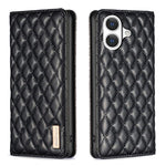 Diamantgitter Magnetische Leder Flip Handyhülle, Für iPhone 17 Pro Max, Für iPhone 17 Pro, Für iPhone 17, Für iPhone Air, Für iPhone 16 Pro Max, Für iPhone 16 Pro, Für iPhone 16 Plus, Für iPhone 16