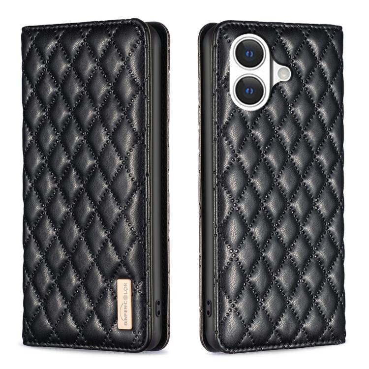 Diamantgitter Magnetische Leder Flip Handyhülle, Für iPhone 17 Pro Max, Für iPhone 17 Pro, Für iPhone 17, Für iPhone Air, Für iPhone 16 Pro Max, Für iPhone 16 Pro, Für iPhone 16 Plus, Für iPhone 16