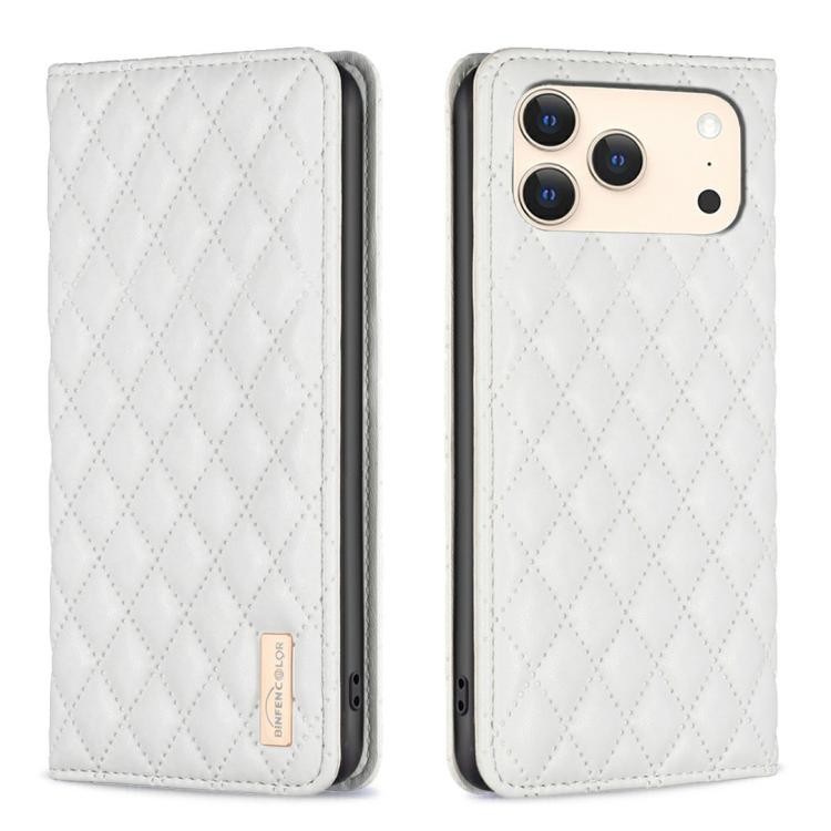 Diamantgitter Magnetische Leder Flip Handyhülle, Für iPhone 17 Pro Max, Für iPhone 17 Pro, Für iPhone 17, Für iPhone Air, Für iPhone 16 Pro Max, Für iPhone 16 Pro, Für iPhone 16 Plus, Für iPhone 16