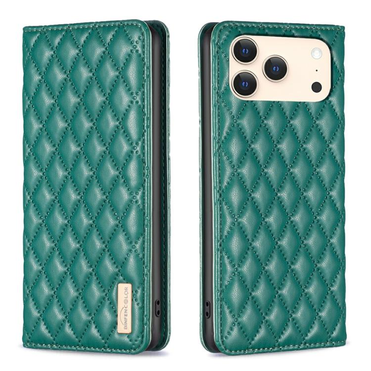 Diamantgitter Magnetische Leder Flip Handyhülle, Für iPhone 17 Pro Max, Für iPhone 17 Pro, Für iPhone 17, Für iPhone Air, Für iPhone 16 Pro Max, Für iPhone 16 Pro, Für iPhone 16 Plus, Für iPhone 16