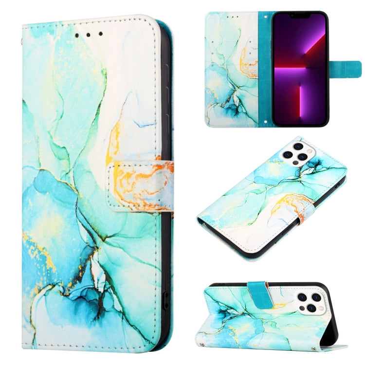 PT003 Marmormuster Flip Leder Handyhülle, für iPhone 15 Pro Max, für iPhone 15 Pro, für iPhone 15 Plus, für iPhone 15, für iPod Touch 7 / 6 / 5