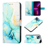 PT003 Marmormuster Flip Leder Handyhülle, für iPhone 15 Pro Max, für iPhone 15 Pro, für iPhone 15 Plus, für iPhone 15, für iPod Touch 7 / 6 / 5