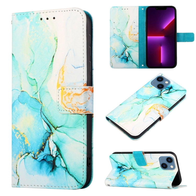 PT003 Marmormuster Flip Leder Handyhülle, für iPhone 15 Pro Max, für iPhone 15 Pro, für iPhone 15 Plus, für iPhone 15, für iPod Touch 7 / 6 / 5