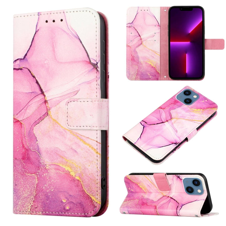PT003 Marmormuster Flip Leder Handyhülle, für iPhone 15 Pro Max, für iPhone 15 Pro, für iPhone 15 Plus, für iPhone 15, für iPod Touch 7 / 6 / 5