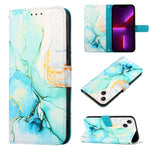 PT003 Marmormuster Flip Leder Handyhülle, für iPhone 15 Pro Max, für iPhone 15 Pro, für iPhone 15 Plus, für iPhone 15, für iPod Touch 7 / 6 / 5