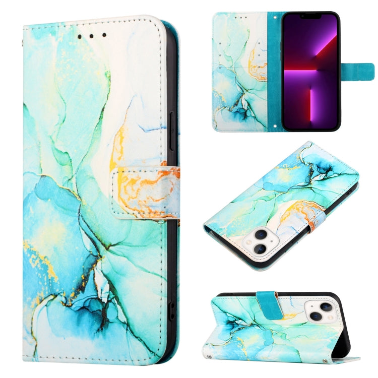 PT003 Marmormuster Flip Leder Handyhülle, für iPhone 15 Pro Max, für iPhone 15 Pro, für iPhone 15 Plus, für iPhone 15, für iPod Touch 7 / 6 / 5