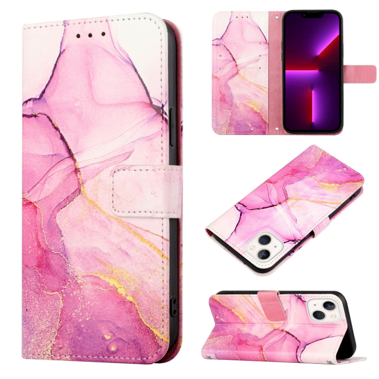 PT003 Marmormuster Flip Leder Handyhülle, für iPhone 15 Pro Max, für iPhone 15 Pro, für iPhone 15 Plus, für iPhone 15, für iPod Touch 7 / 6 / 5