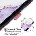 PT003 Marmormuster Flip Leder Handyhülle, für iPhone 15 Pro Max, für iPhone 15 Pro, für iPhone 15 Plus, für iPhone 15, für iPod Touch 7 / 6 / 5