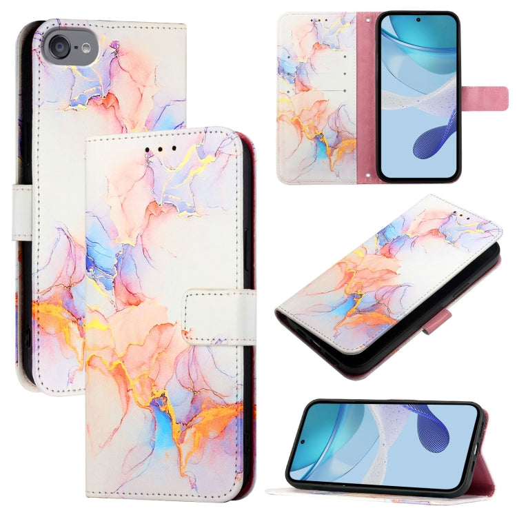 PT003 Marmormuster Flip Leder Handyhülle, für iPhone 15 Pro Max, für iPhone 15 Pro, für iPhone 15 Plus, für iPhone 15, für iPod Touch 7 / 6 / 5