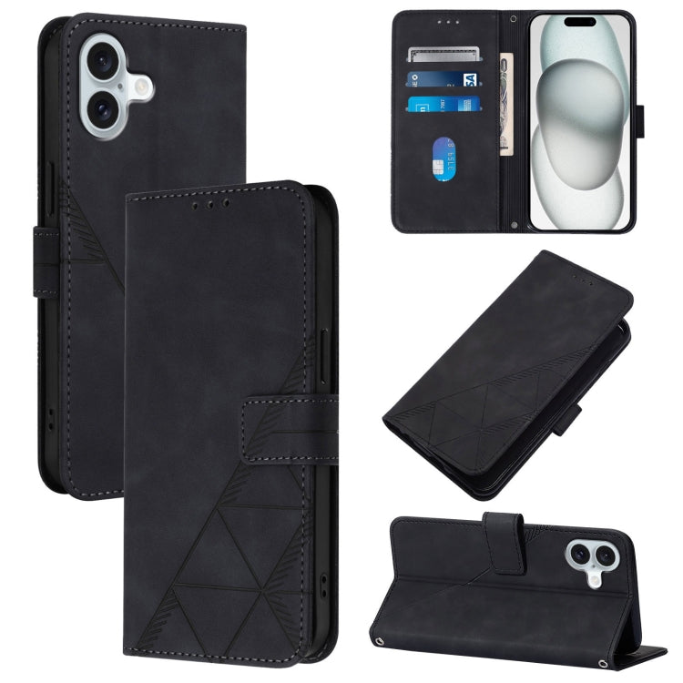Umhänge-Handyhülle aus geprägtem 3D-Leder, für iPhone 16e / 17e, für iPhone 17 Pro Max, für iPhone 17 Pro, für iPhone 17, für iPhone Air, für iPhone 16 Pro Max, für iPhone 16 Pro, für iPhone 16 Plus