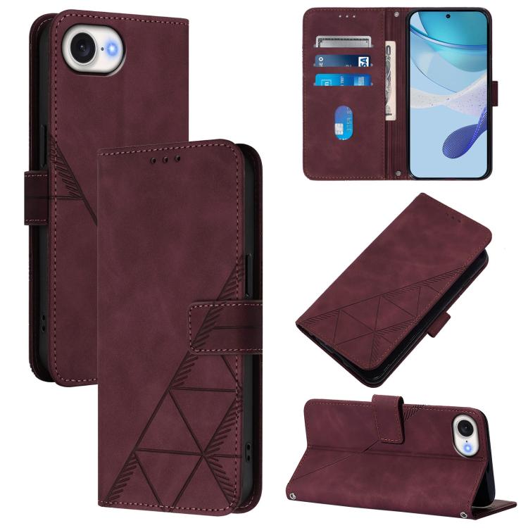 Umhänge-Handyhülle aus geprägtem 3D-Leder, für iPhone 16e / 17e, für iPhone 17 Pro Max, für iPhone 17 Pro, für iPhone 17, für iPhone Air, für iPhone 16 Pro Max, für iPhone 16 Pro, für iPhone 16 Plus