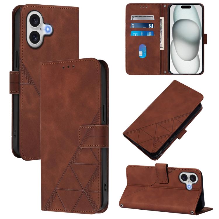 Umhänge-Handyhülle aus geprägtem 3D-Leder, für iPhone 16e / 17e, für iPhone 17 Pro Max, für iPhone 17 Pro, für iPhone 17, für iPhone Air, für iPhone 16 Pro Max, für iPhone 16 Pro, für iPhone 16 Plus