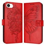 Geprägte Schmetterlings-Lederhülle, Für iPhone 17e / 16e, Für iPhone 17 Pro Max, Für iPhone 17 Pro, Für iPhone 17, Für iPhone Air, Für iPhone 16 Pro Max