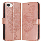 Geprägte Schmetterlings-Lederhülle, Für iPhone 17e / 16e, Für iPhone 17 Pro Max, Für iPhone 17 Pro, Für iPhone 17, Für iPhone Air, Für iPhone 16 Pro Max