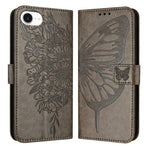 Geprägte Schmetterlings-Lederhülle, Für iPhone 17e / 16e, Für iPhone 17 Pro Max, Für iPhone 17 Pro, Für iPhone 17, Für iPhone Air, Für iPhone 16 Pro Max
