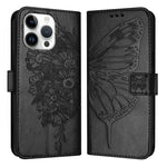 Geprägte Schmetterlings-Lederhülle, Für iPhone 17e / 16e, Für iPhone 17 Pro Max, Für iPhone 17 Pro, Für iPhone 17, Für iPhone Air, Für iPhone 16 Pro Max
