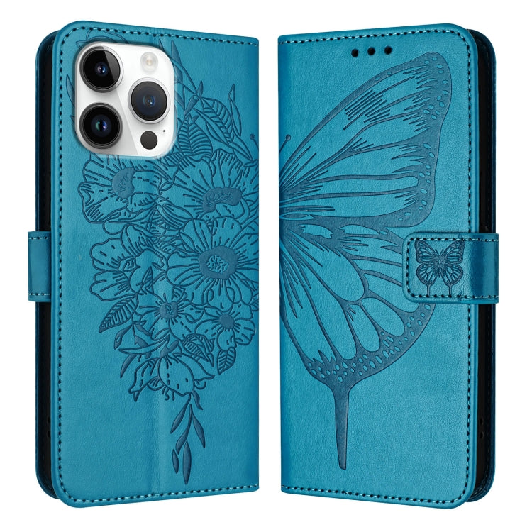 Geprägte Schmetterlings-Lederhülle, Für iPhone 17e / 16e, Für iPhone 17 Pro Max, Für iPhone 17 Pro, Für iPhone 17, Für iPhone Air, Für iPhone 16 Pro Max
