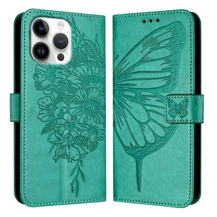 Geprägte Schmetterlings-Lederhülle, Für iPhone 17e / 16e, Für iPhone 17 Pro Max, Für iPhone 17 Pro, Für iPhone 17, Für iPhone Air, Für iPhone 16 Pro Max