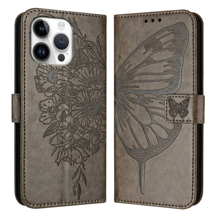Geprägte Schmetterlings-Lederhülle, Für iPhone 17e / 16e, Für iPhone 17 Pro Max, Für iPhone 17 Pro, Für iPhone 17, Für iPhone Air, Für iPhone 16 Pro Max