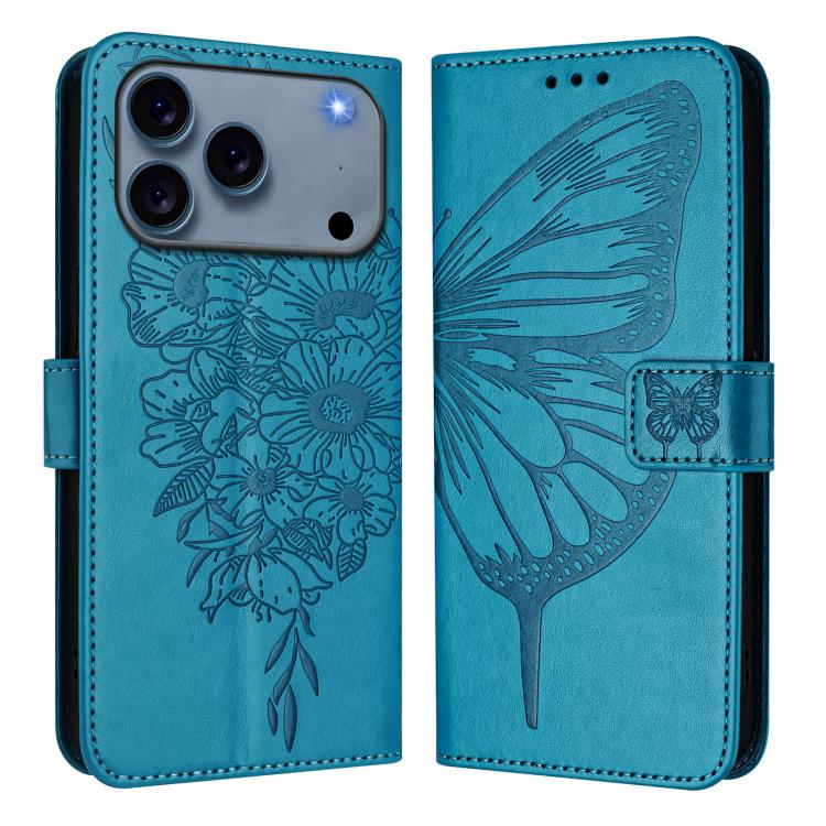 Geprägte Schmetterlings-Lederhülle, Für iPhone 17e / 16e, Für iPhone 17 Pro Max, Für iPhone 17 Pro, Für iPhone 17, Für iPhone Air, Für iPhone 16 Pro Max