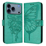 Geprägte Schmetterlings-Lederhülle, Für iPhone 17e / 16e, Für iPhone 17 Pro Max, Für iPhone 17 Pro, Für iPhone 17, Für iPhone Air, Für iPhone 16 Pro Max